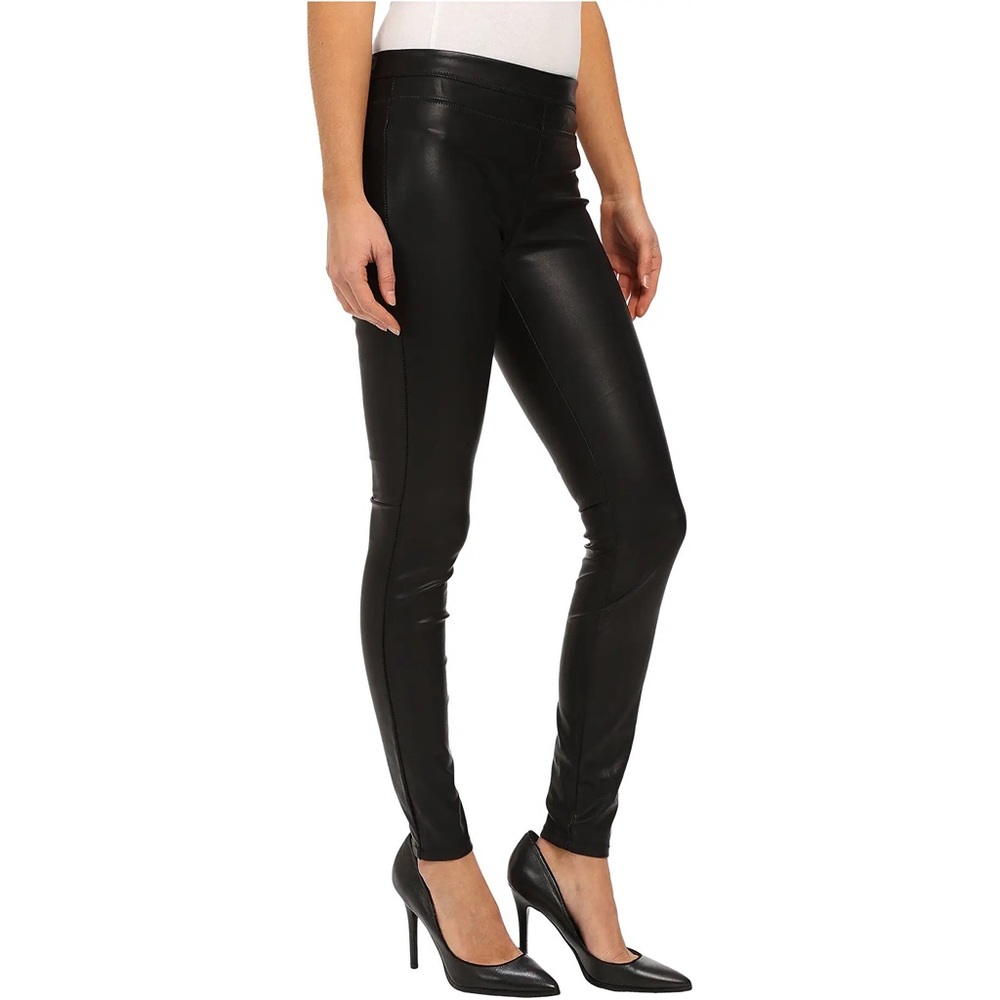 BLANK NYC Black Vegan Leather Leggings Pussy Cat